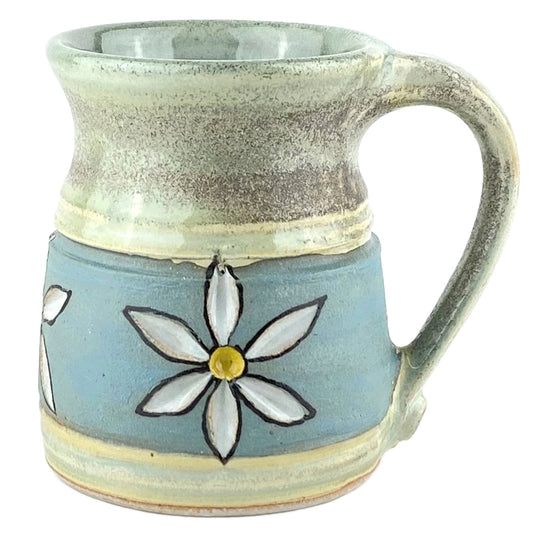12 oz. Stoneware Flower Mug