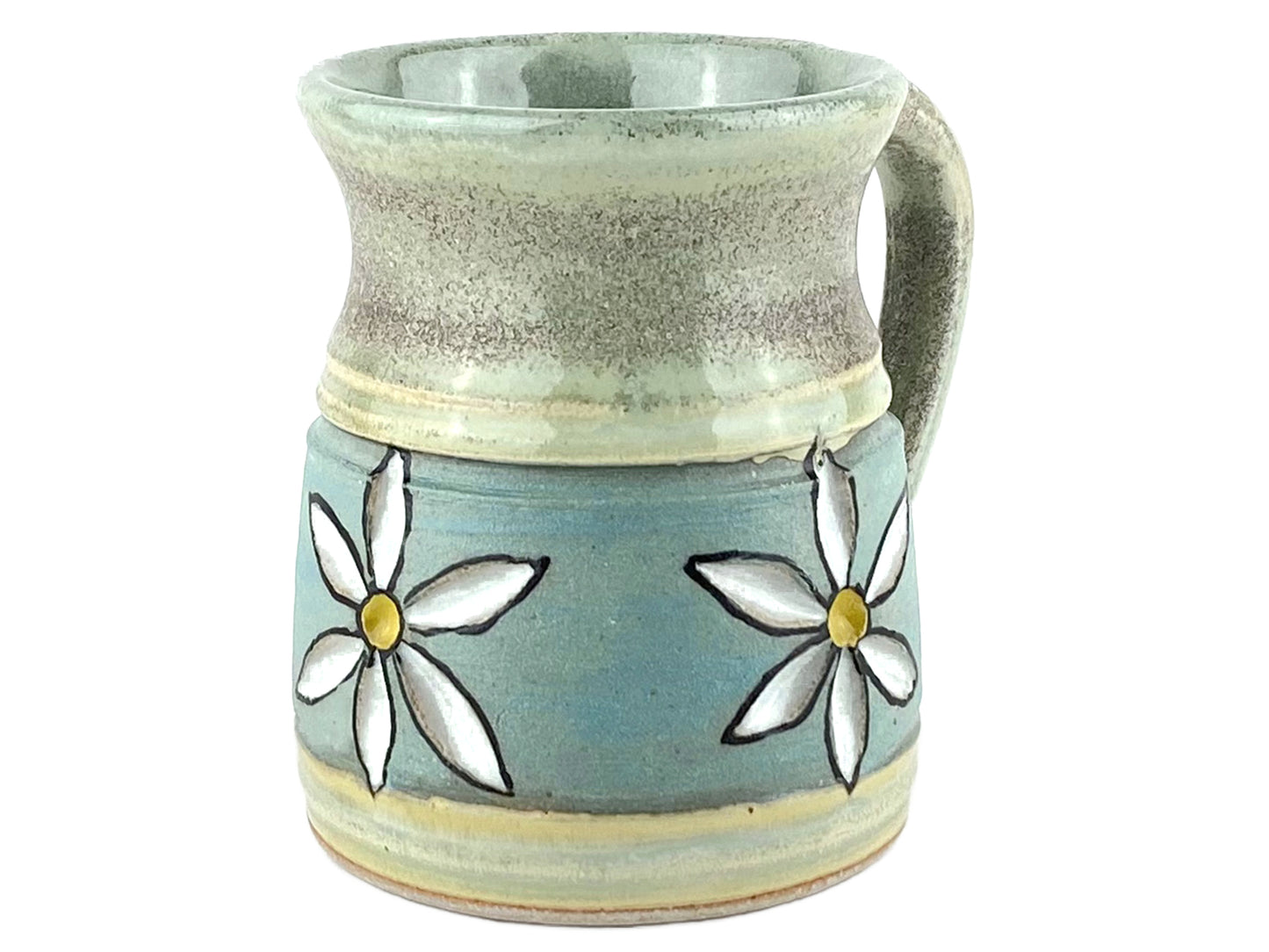 12 oz. Stoneware Flower Mug