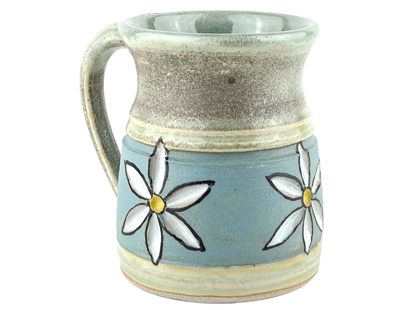 12 oz. Stoneware Flower Mug