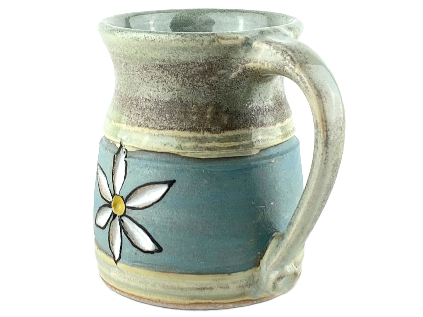 12 oz. Stoneware Flower Mug