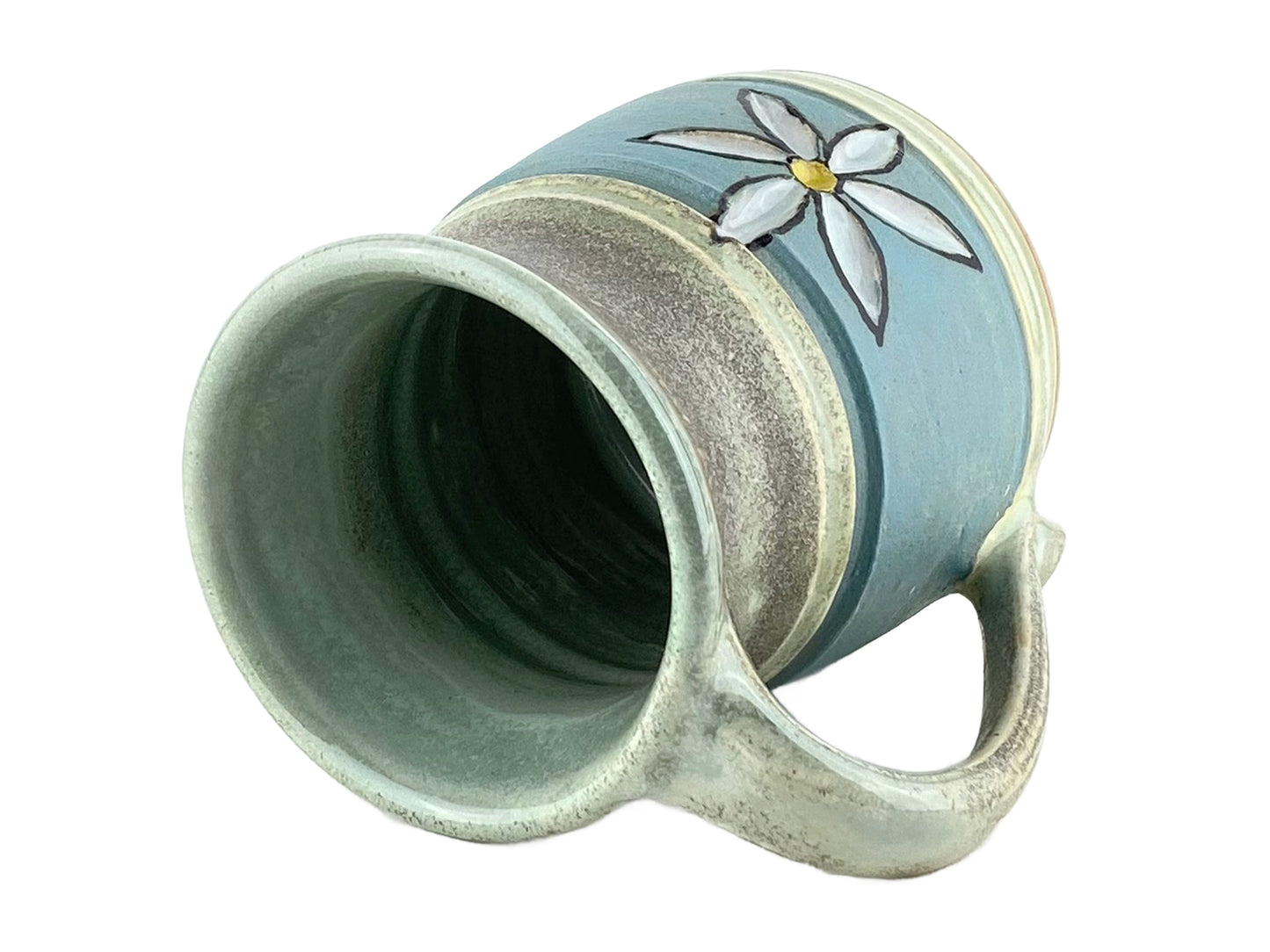 12 oz. Stoneware Flower Mug