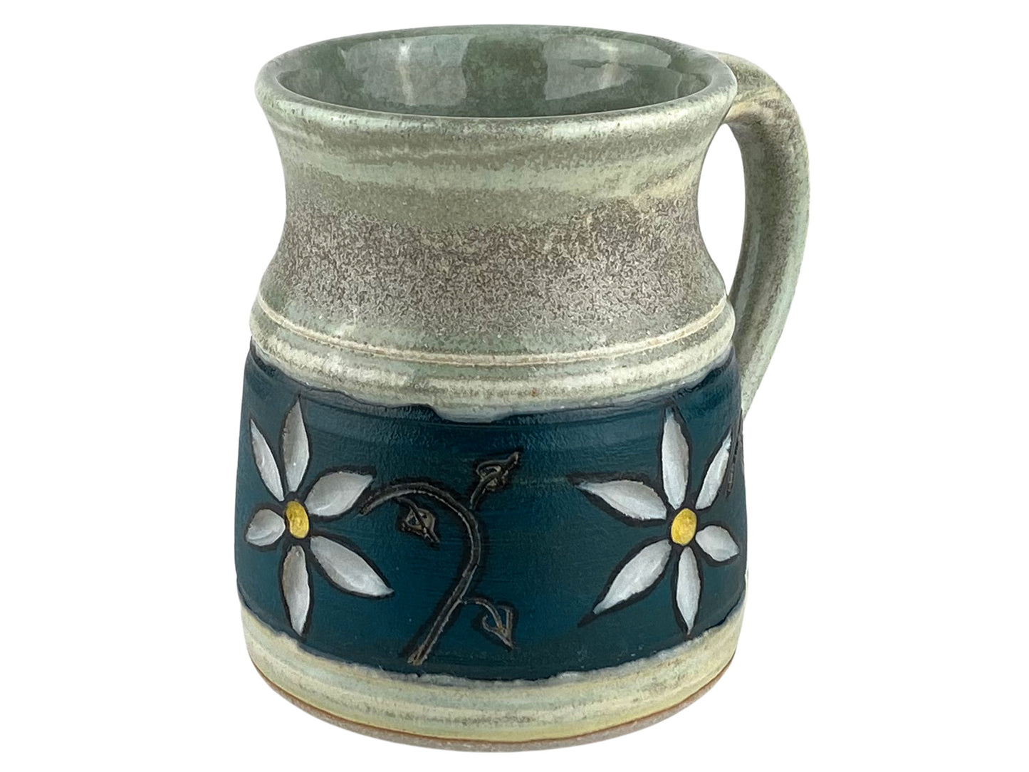 14 oz. Flower Stoneware Mug
