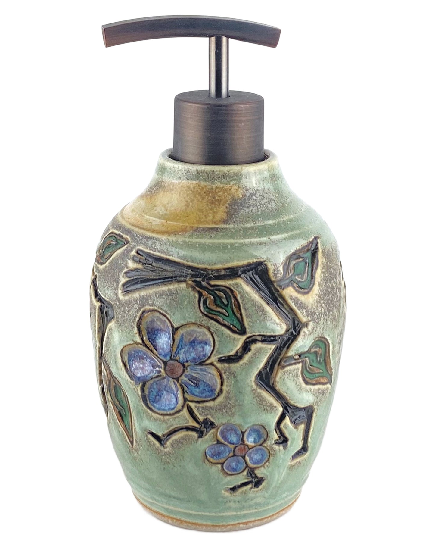 16 oz. Liquid Soap or Lotion Dispenser with Cherry Blossom Design
