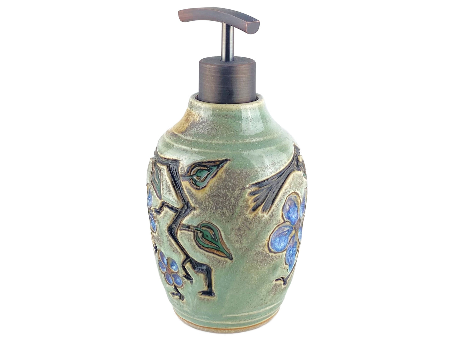 16 oz. Liquid Soap or Lotion Dispenser with Cherry Blossom Design