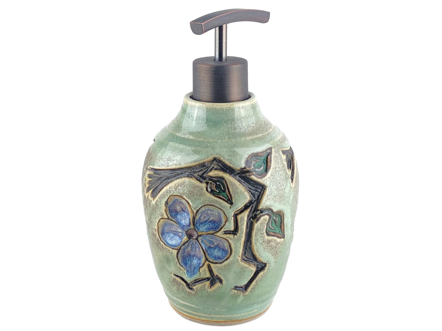 16 oz. Liquid Soap or Lotion Dispenser with Cherry Blossom Design