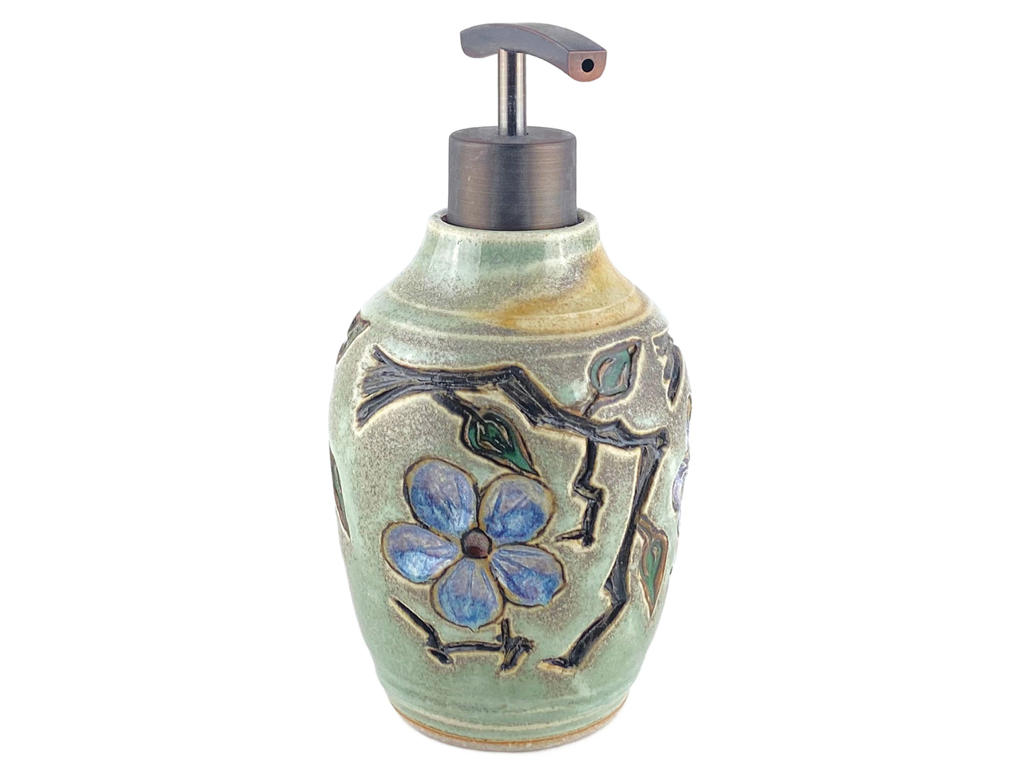 16 oz. Liquid Soap or Lotion Dispenser with Cherry Blossom Design