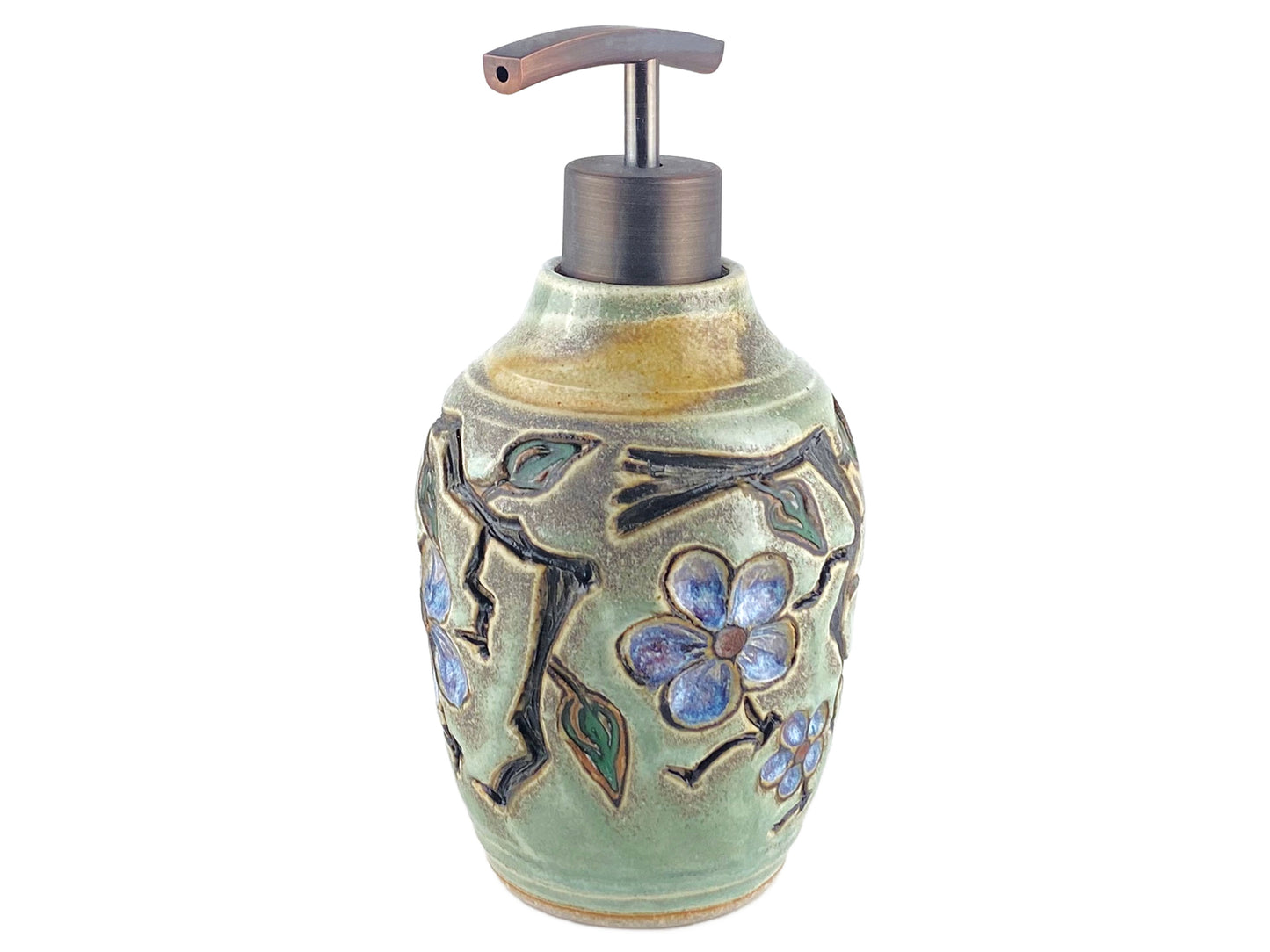 16 oz. Liquid Soap or Lotion Dispenser with Cherry Blossom Design