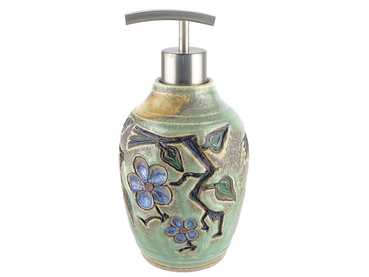16 oz. Liquid Soap or Lotion Dispenser with Cherry Blossom Design
