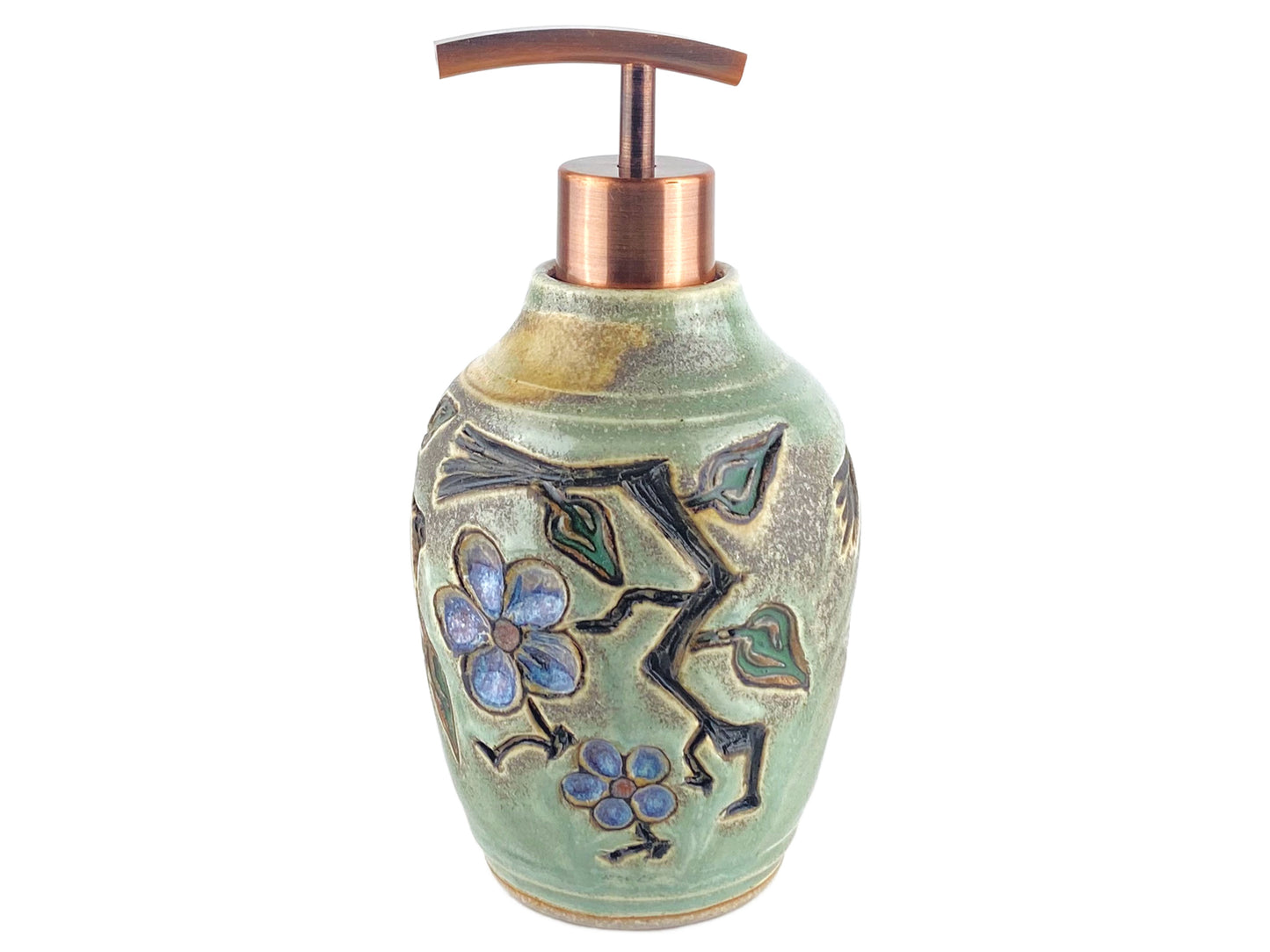 16 oz. Liquid Soap or Lotion Dispenser with Cherry Blossom Design