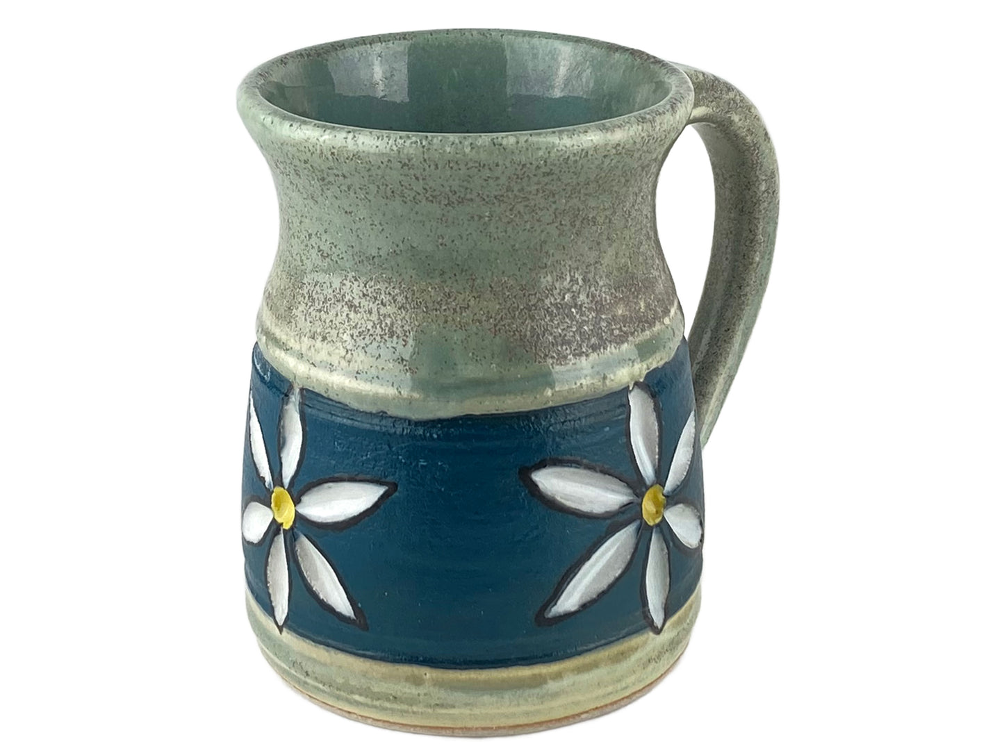 12 oz. Flower Stoneware Mug