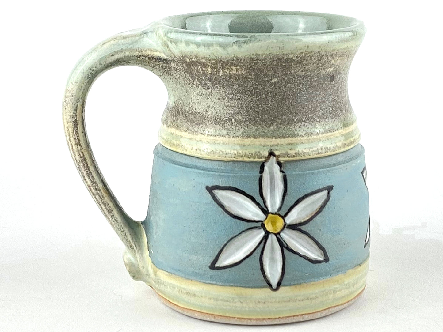 12 oz. Stoneware Flower Mug