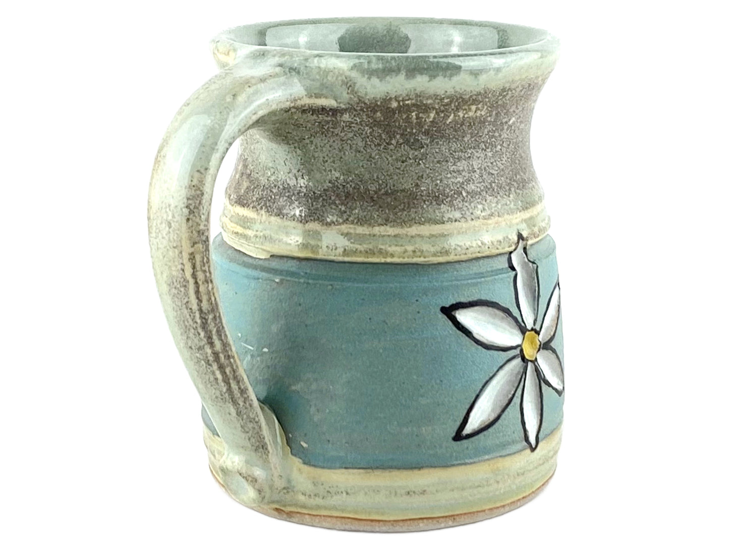 12 oz. Stoneware Flower Mug