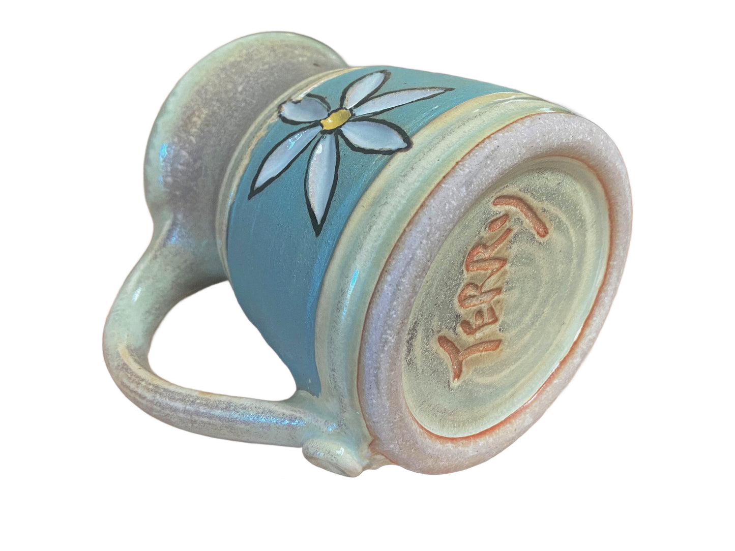 12 oz. Stoneware Flower Mug