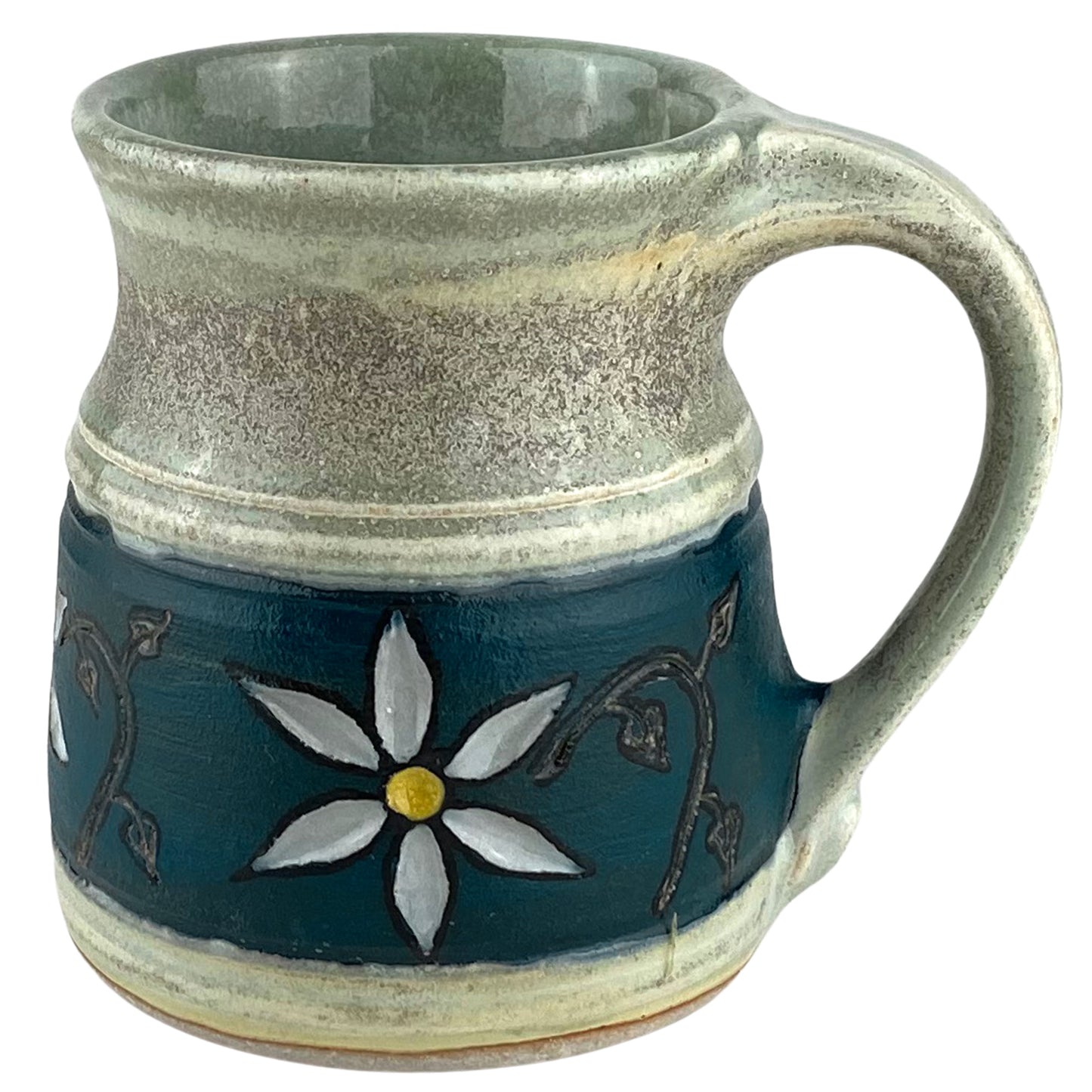 14 oz. Flower Stoneware Mug