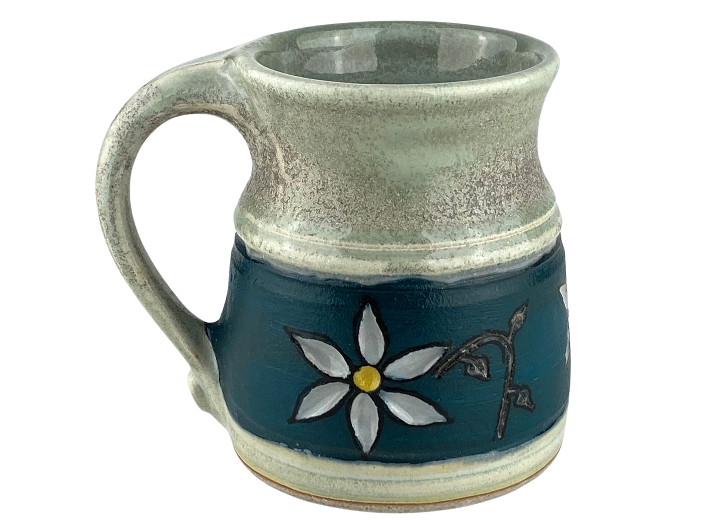 14 oz. Flower Stoneware Mug