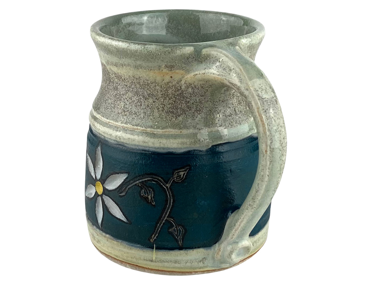 14 oz. Flower Stoneware Mug