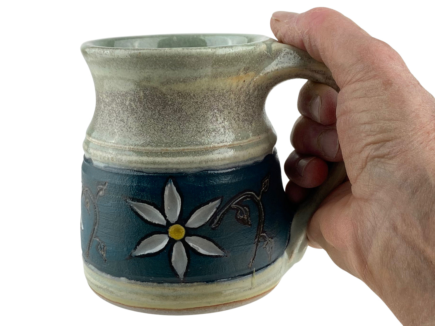 14 oz. Flower Stoneware Mug