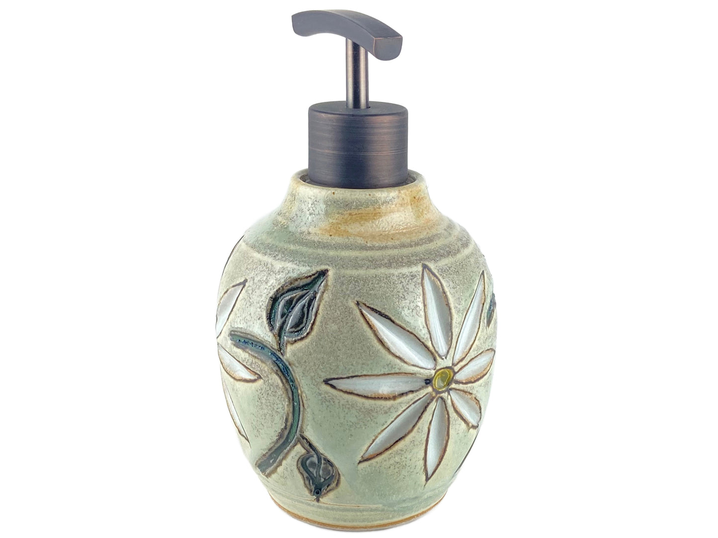 14 oz. Daisy Liquid Soap or Lotion Dispenser