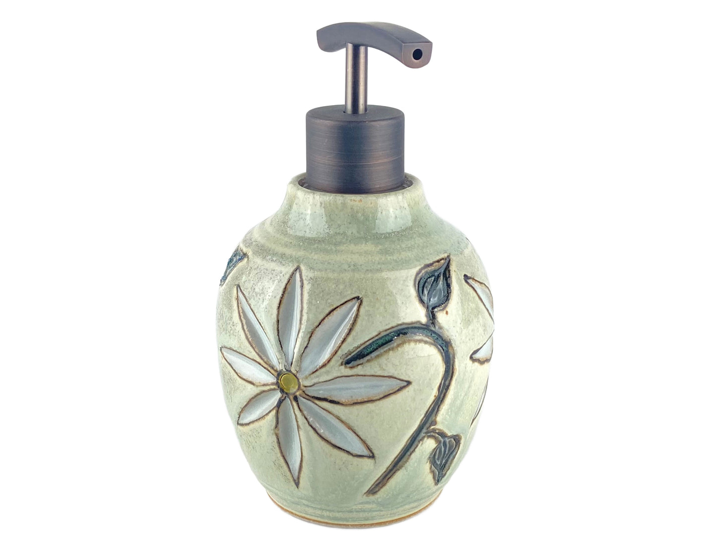 14 oz. Daisy Liquid Soap or Lotion Dispenser