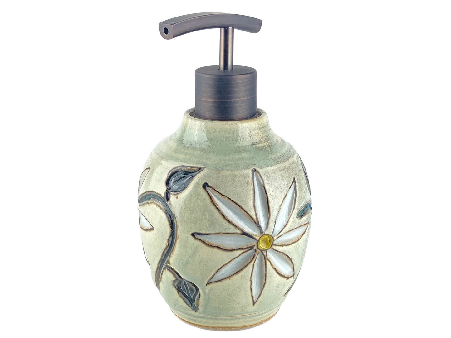 14 oz. Daisy Liquid Soap or Lotion Dispenser