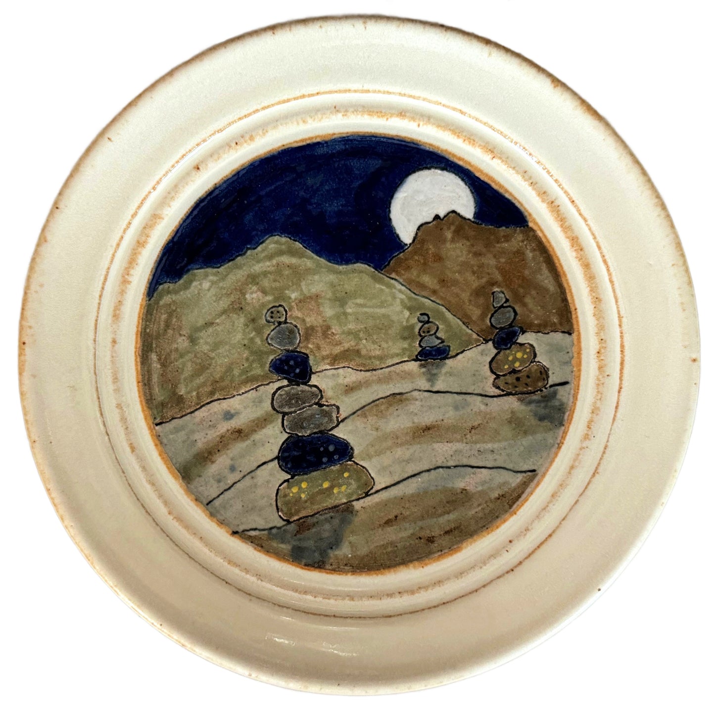 Mountain Cairns Ceramic Plate