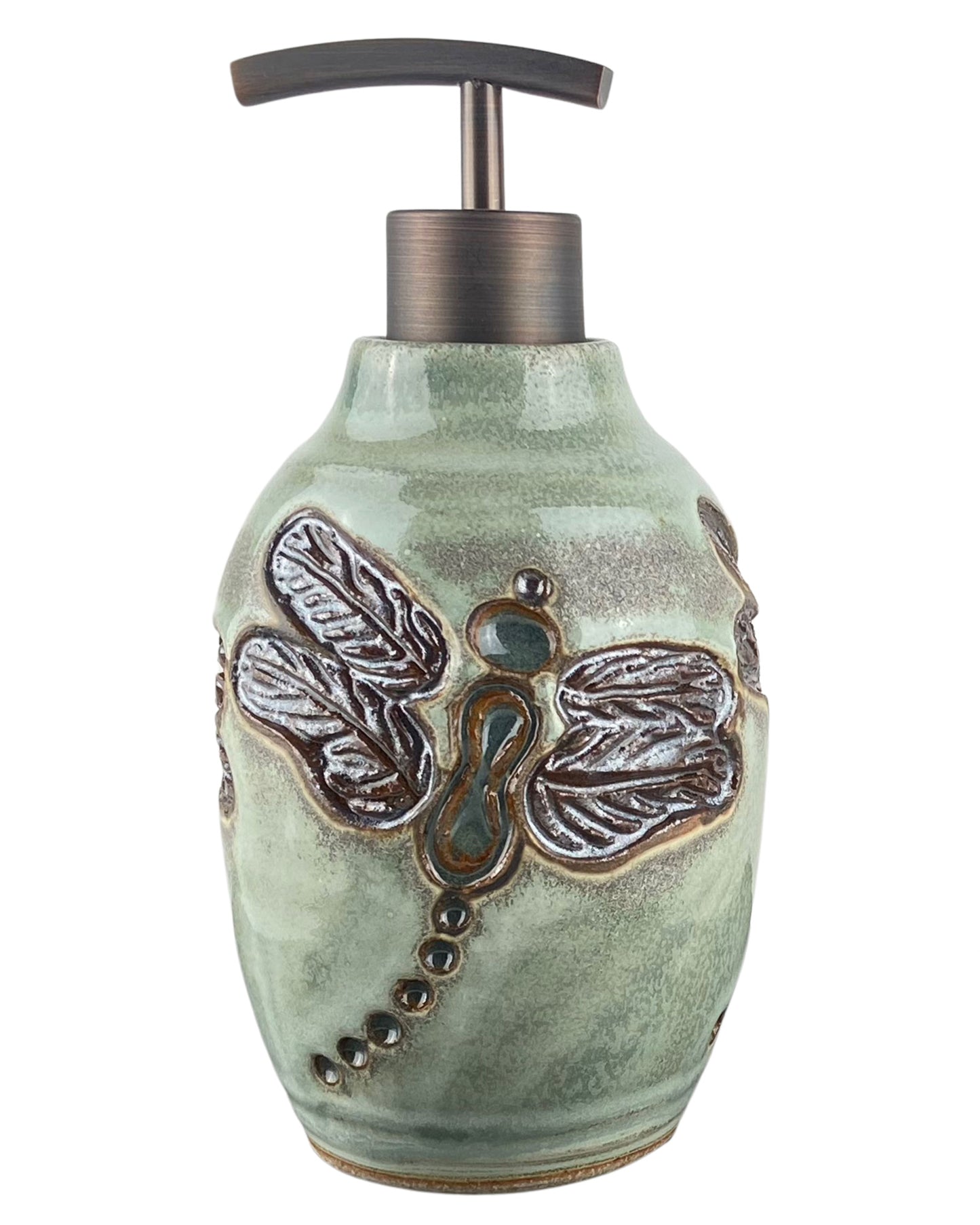 15 oz. Liquid Soap or Lotion Dispenser with Dragonfly Design