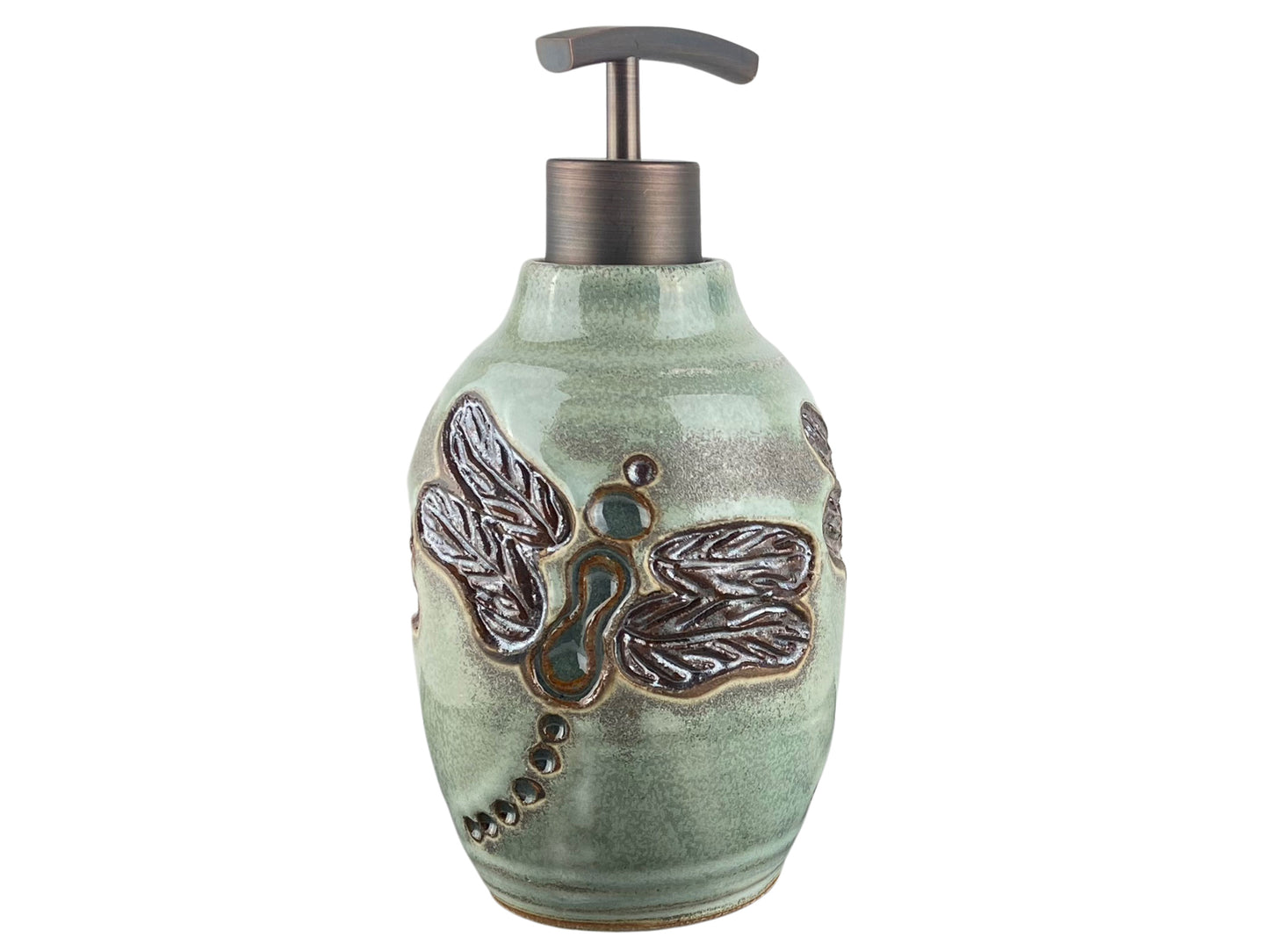 15 oz. Liquid Soap or Lotion Dispenser with Dragonfly Design