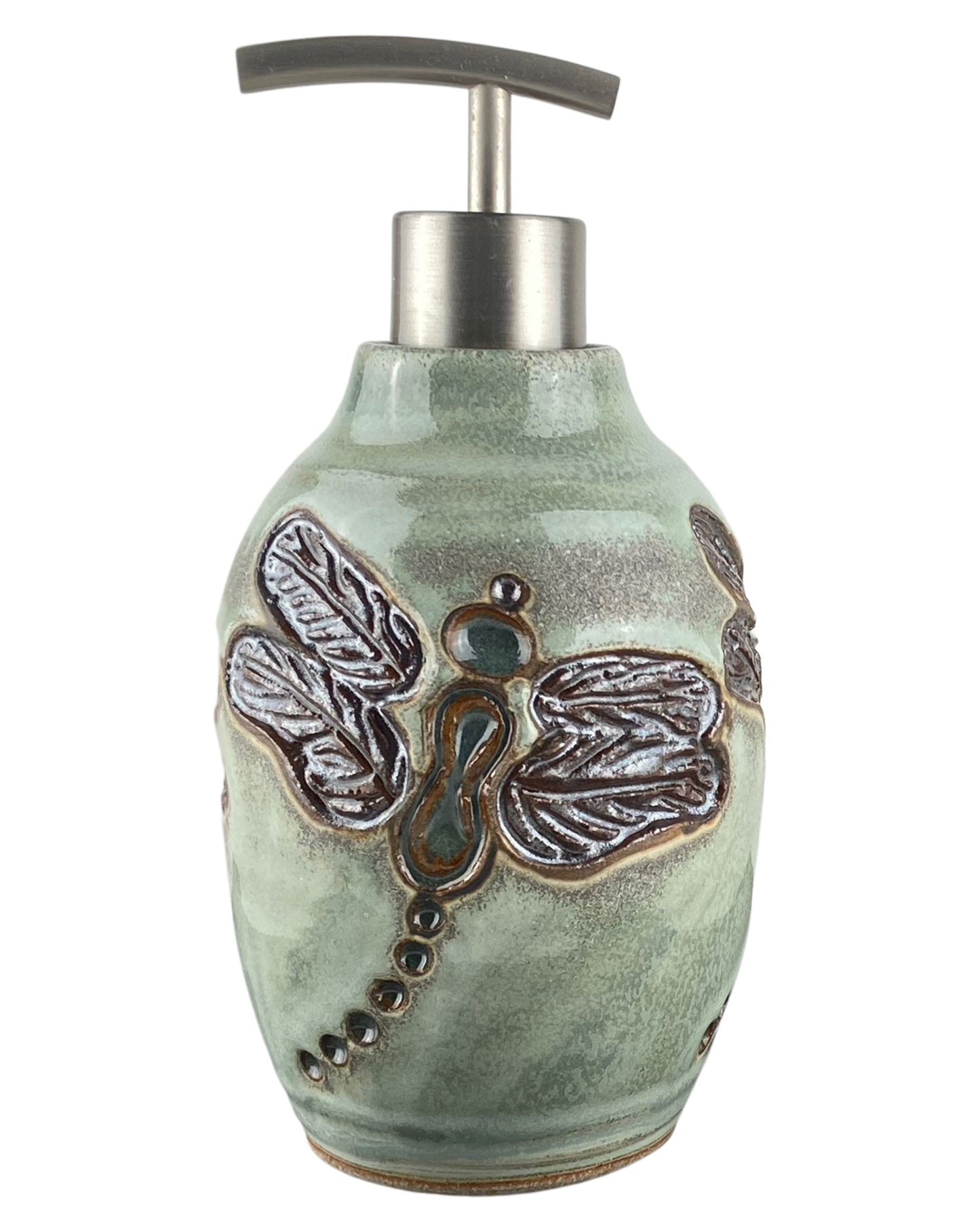 15 oz. Liquid Soap or Lotion Dispenser with Dragonfly Design